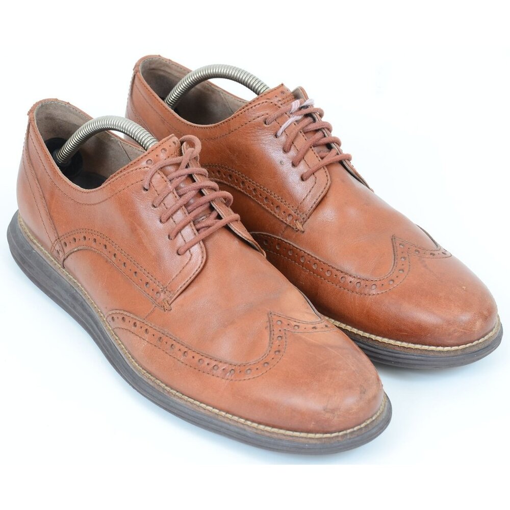 Cole Haan Mens 10.5 Original Grand Wingtip Oxford Woodbury Java Preppy Old Money